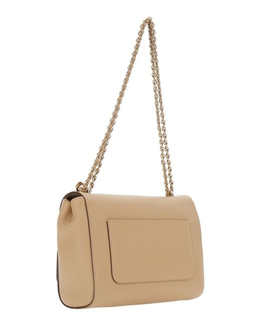 Mulberry Natural Leather Medium Lily Small Class Grain Shoulder Bag Crossbody