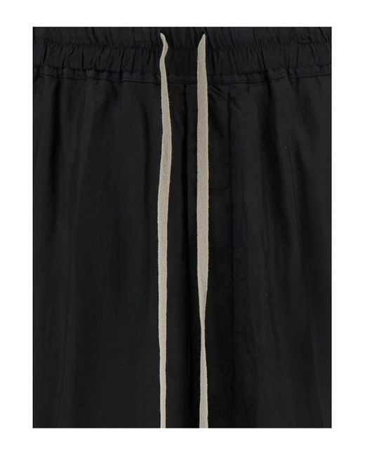 Rick Owens Black Rick'S Pods' Trousers With Low Crotch for men