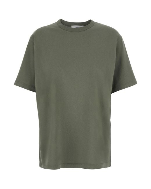 Grifoni Green T-Shirt With Round Neck And Short Sleeves