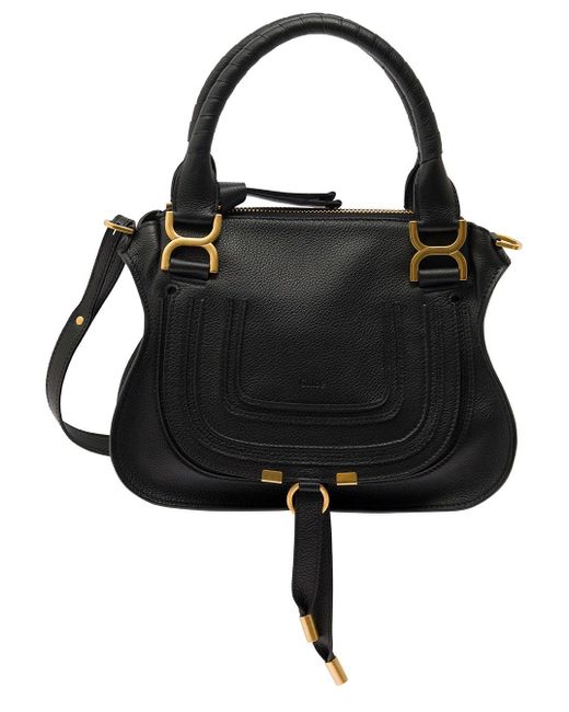 Chloé Black 'Small Marcie' Handbag With Logo