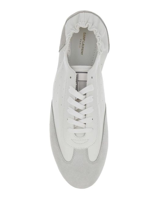Saint Laurent White Sneakers 'Artico' With Leather Details for men
