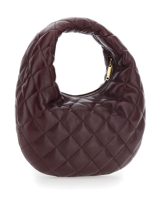 Saint Laurent Purple 'Icarino' Handbag With Cassandre Plate On Front