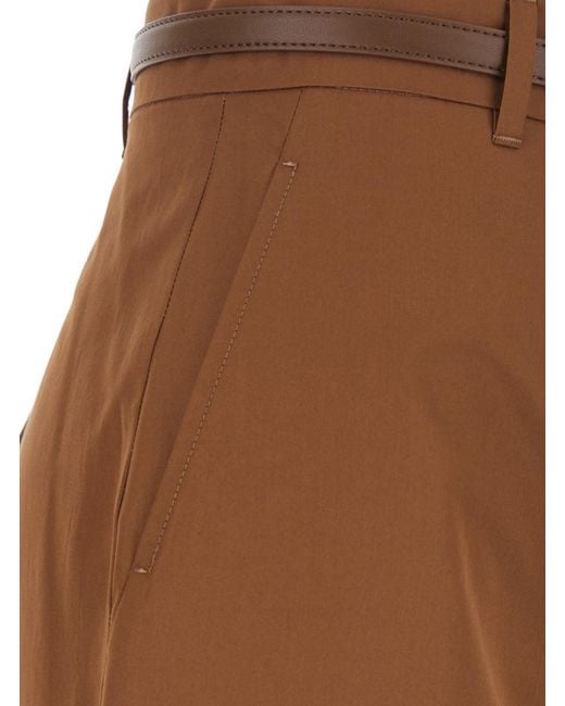 Max Mara Brown Trousers Farea Cotton