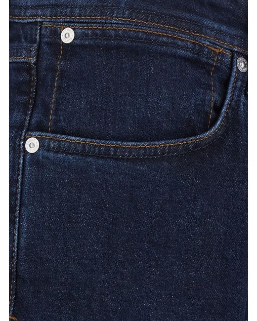 Stone Island Blue Slim Jeans With Logo Patch On The Back for men