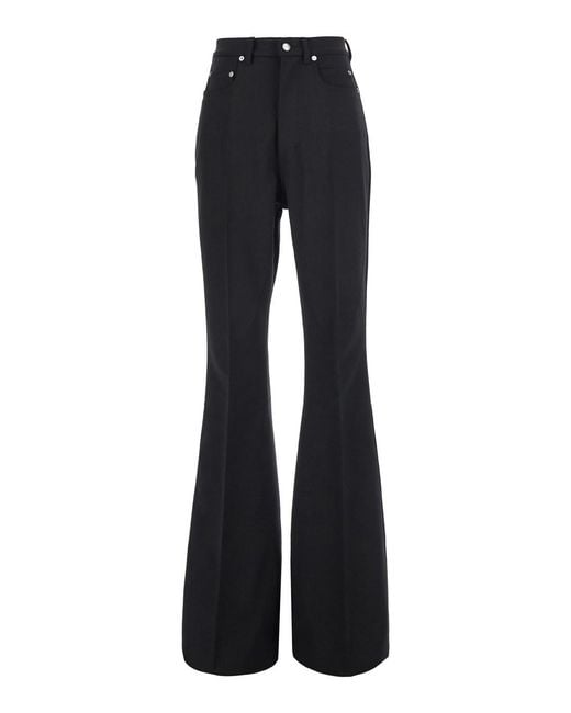 Rick Owens Blue 'Bolan Bootcut' Wide Leg Pants