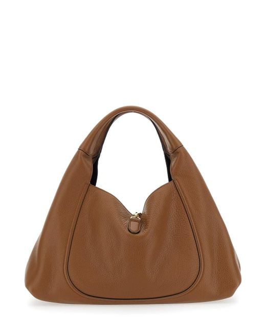 Borsa A Spalla Con Chiusura Morsetto di Gucci in Brown