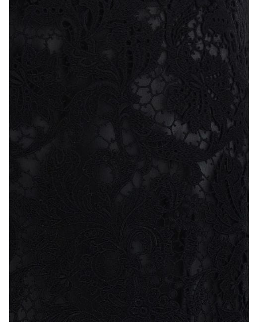 Fendi Black Gonna Lace Macrame