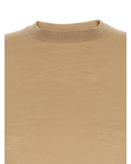 Max Mara Natural Solid Crew Neck Sweater