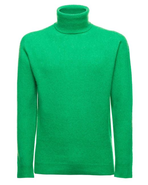 Roberto Collina Man's Cashmere And Silk Turtleneck Sweater in Green for Men  | Lyst