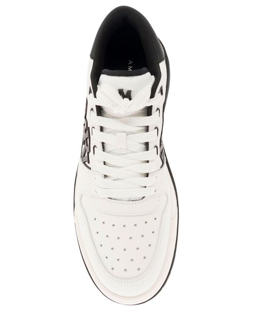Amiri White Low Top Sneakers With Contrasting Logo Lettering for men