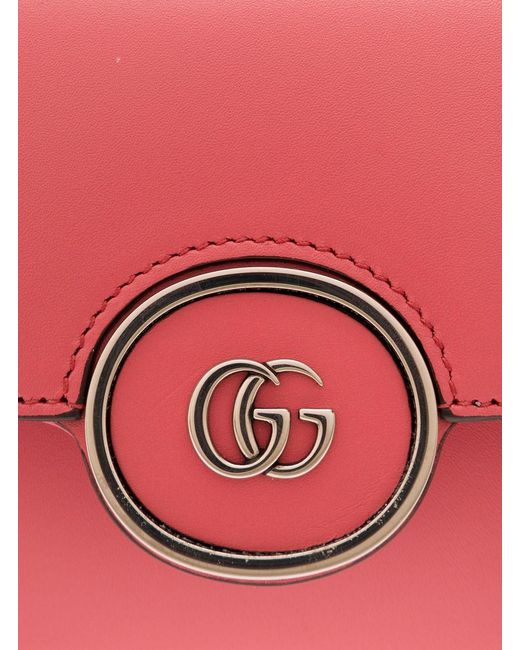 Gucci Red 'Petite Gg' Mini Shoulder Bag With Double G Detail