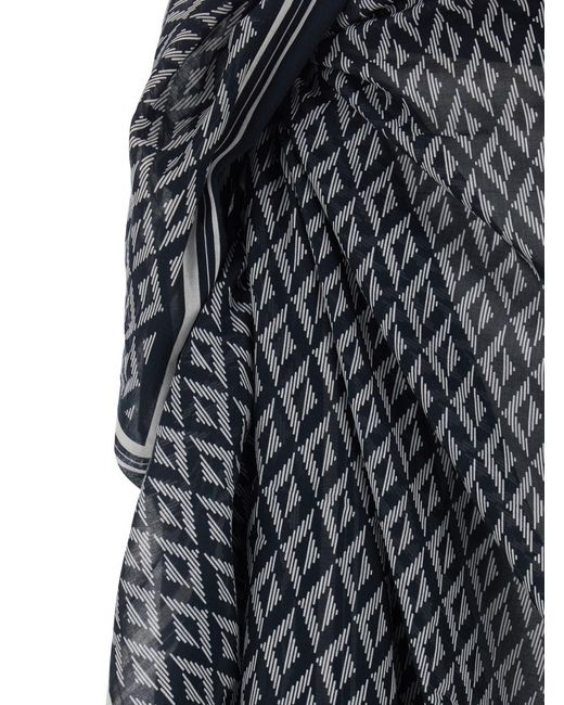 Tom Ford Gray And Asymmetrical Pareo With Geometric Motif for men