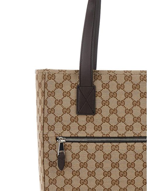 Gucci Natural Tote Bag With Two Top Leather Handles And Front Zip Pocket for men