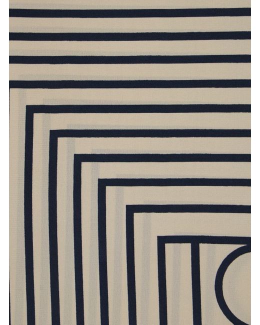 Totême  Gray Square Scarf With Logo Print