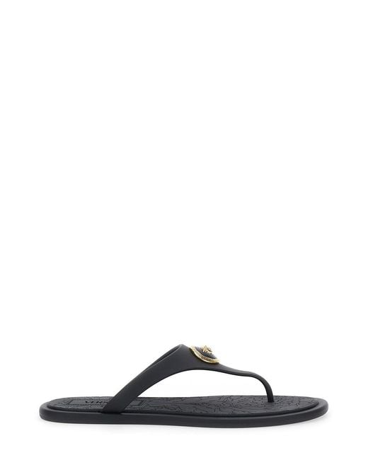 Versace Black Slides With Medusa Detail