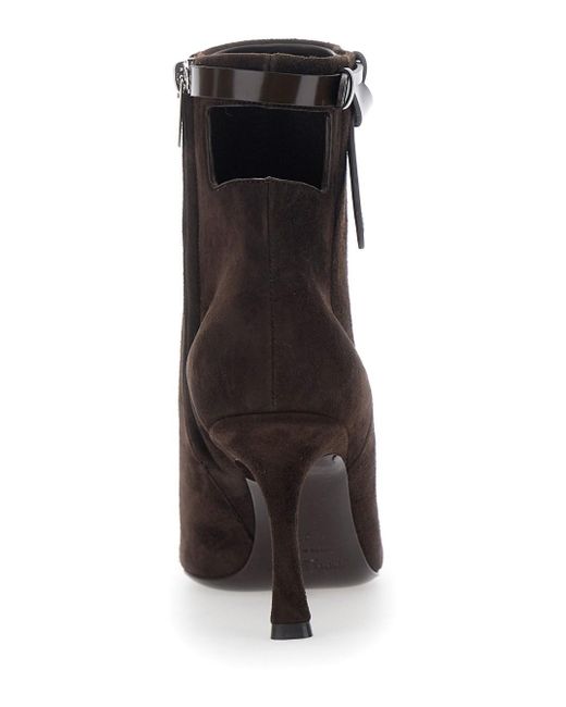 Jimmy Choo Black 'Camie' Ankle Boots With Knot Detail