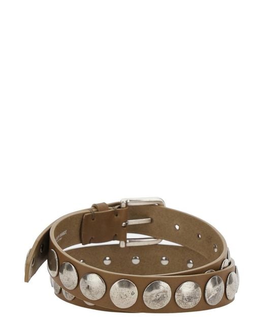 Golden Goose Deluxe Brand Brown Studded Belt