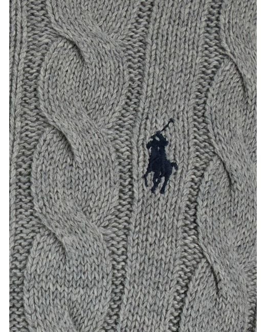 Polo Ralph Lauren Gray Crewneck Sweater Cotton for men