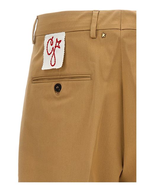 Golden Goose Deluxe Brand Natural Bermuda Shorts With Stretch Fold for men