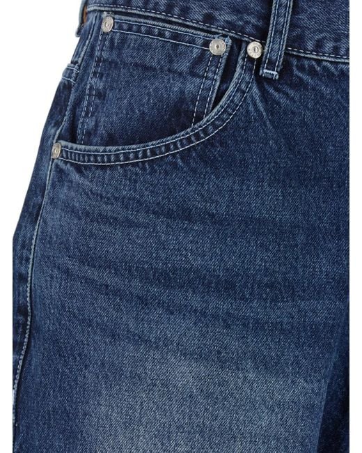 AFTER PRAY Blue 'Essentia' Jeans With Logo Patch On The Rear for men