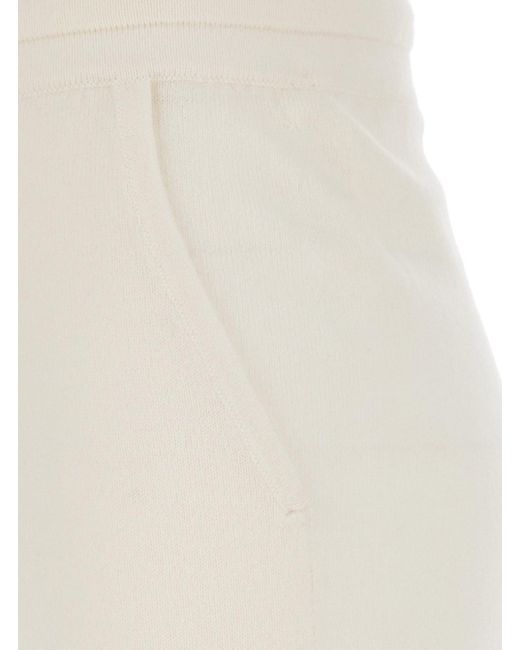 Elisabetta Franchi White Pants With Elasticated Waist