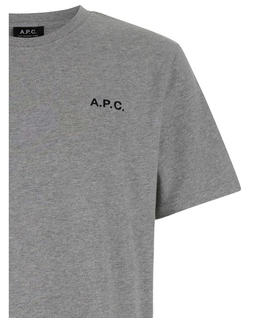 A.P.C. Gray T-Shirt Wave for men