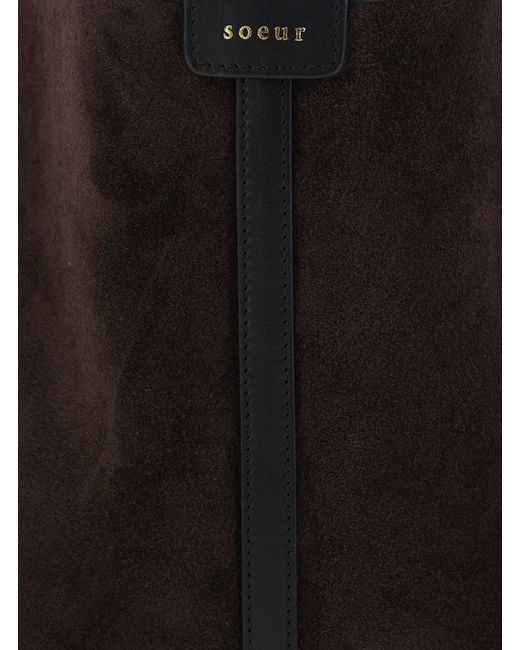 Soeur Black Delice Bag With Suede For