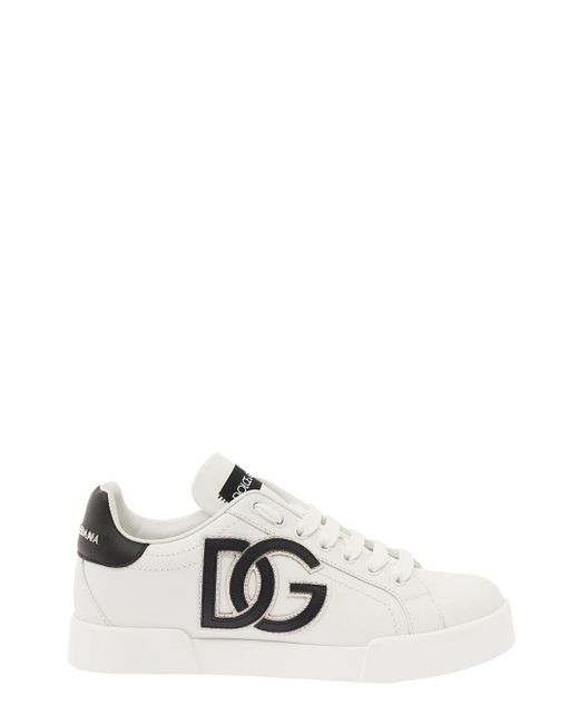 Sneakers Portofino Bianche di Dolce & Gabbana in White
