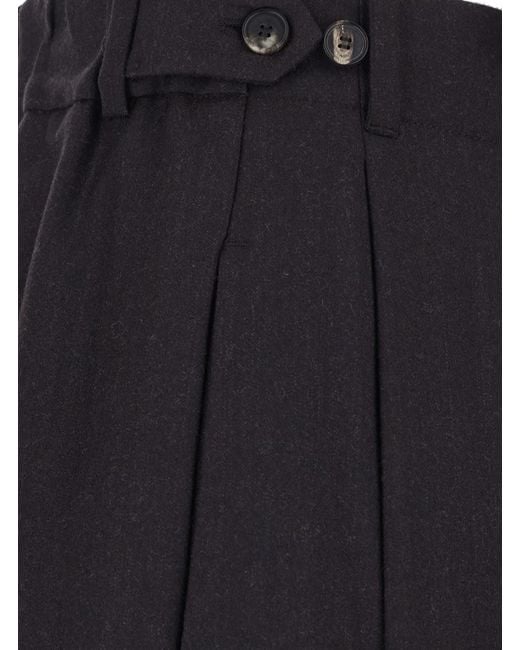 Tela Blue Fox Pants With Pockets And Zip Closure