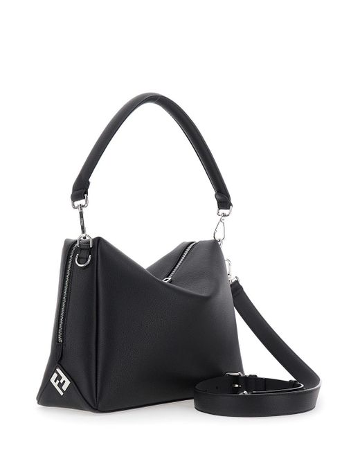 Fendi Black 'Lui Large' Shoulder Bag With Removable Strap for men