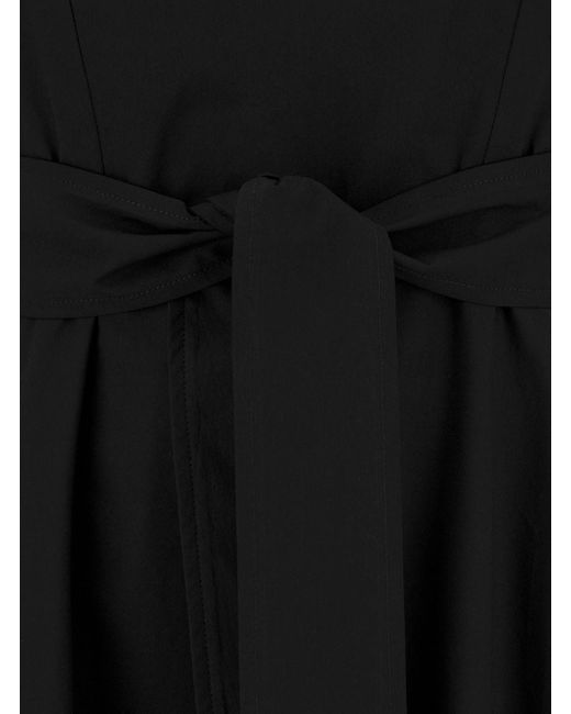 P.A.R.O.S.H. Black Long Dress With Knot Detail