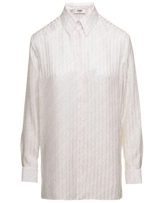 Fendi White Mirror Shirt