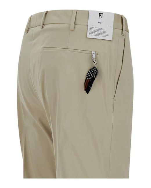 PT Torino Natural Slim Fit Trousers for men
