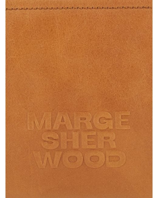 MARGE SHERWOOD Brown 'Soft Boston Ew' Shoulder Bag With Two Top Handles