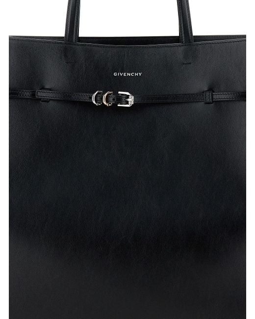 Givenchy Black 'Voyou Large East West' Tote Bag With Logo Detail And B
