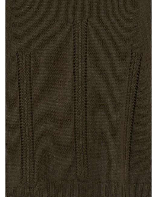 Tom Ford Green Sweater With Mock Neck And Dropped Shoulders
