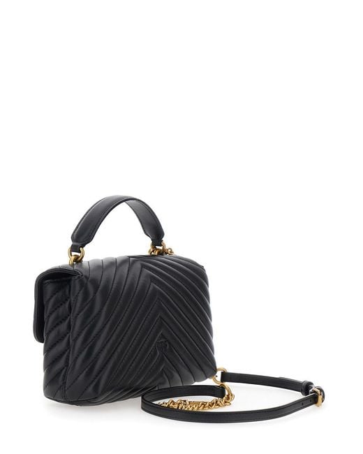 Pinko Blue Shoulder Bag Leather