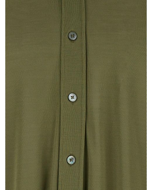 Tom Ford Green Khaki Satin Shirt for men
