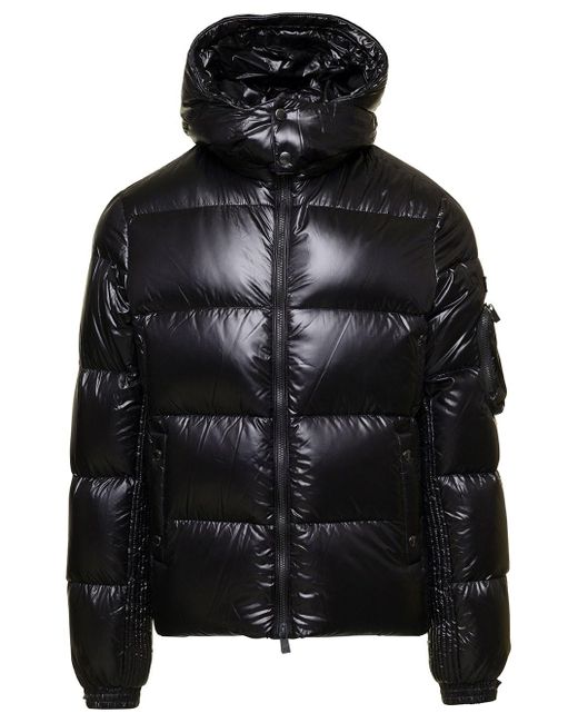 Tatras Black 'belbo' Down Jacket With Logo Patch And Patch Pocket On Sleeve In Shiny Nylon for men