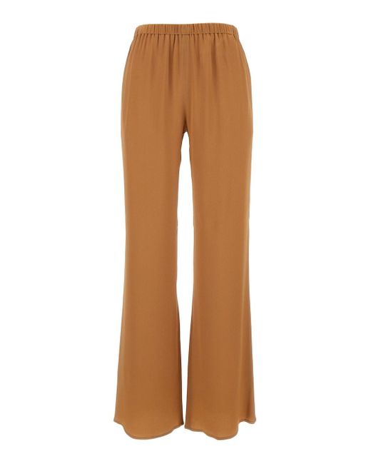 Antonelli Brown Loose Pants With Elastic Waistband