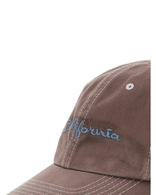 ERL Brown Baseball Cap California Cotton for men