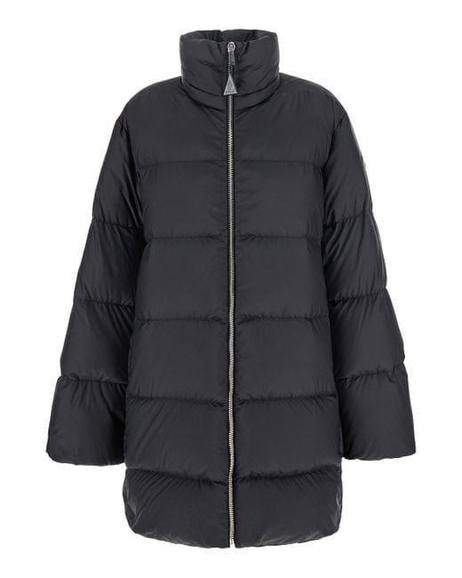 Piumino 'Cyclopic' Con Cappuccio Removibile E Pat di Rick Owens in Black