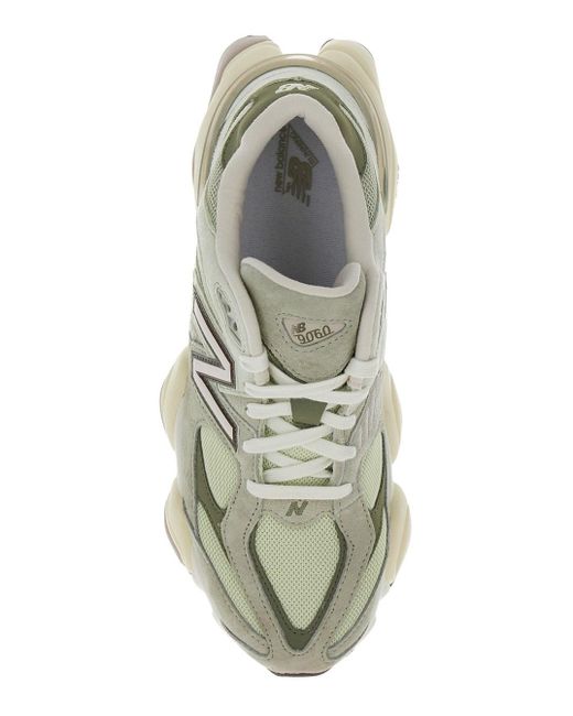 New Balance White '9060' Sneakers With Logo for men