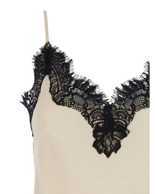 Gold Hawk White 'Coco' Pearl Camie Top With Lace Trim