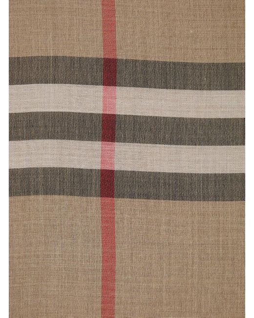 Burberry Brown Scarf With Check Motif for men