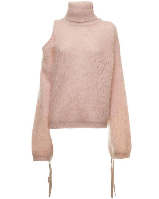 ANDREADAMO Turtleneck Sweater Woman Andrea Adamo in Pink | Lyst UK