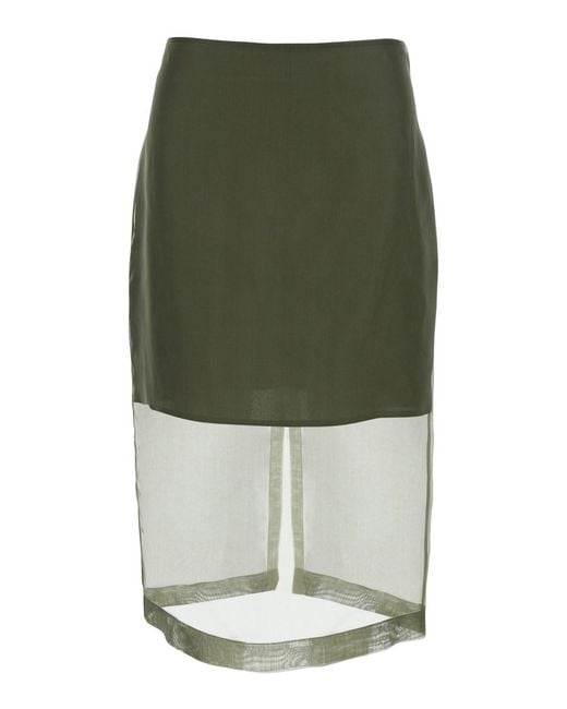 FEDERICA TOSI Green Skirt With Zip Closure