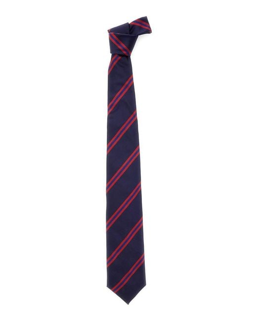 Sebago Purple 'Regimental' Bow Tie With Striped Silk For for men