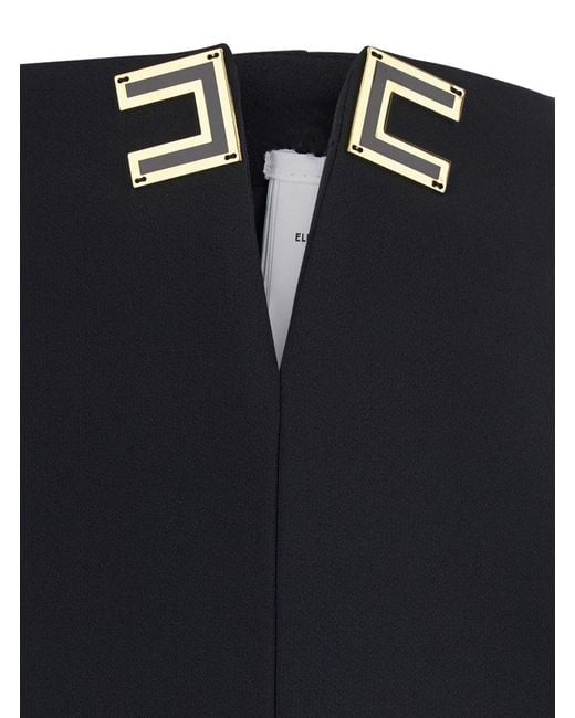 Elisabetta Franchi Blue Midi Skirt Tech Fabric