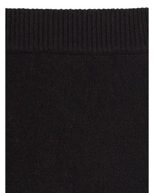 Lisa Yang Black Clare Skirt With Elegant Cashmere Details